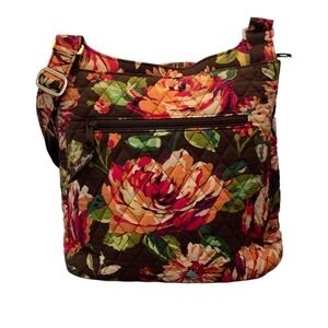 Vera Bradley English Rose‎ Crossbody Bag Floral Quilted Lightweight Travel Purse